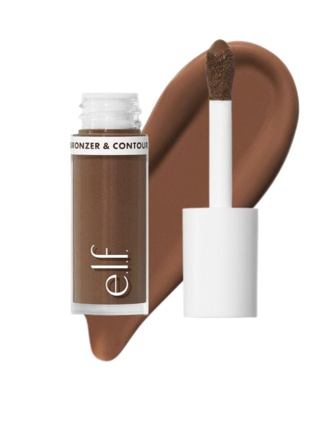 elf e.l.f. Camo Liquid Bronzer & Contour – 4 Light/Medium, 4 ml High-Pigment, Buildable Liquid Bronzer & Contour for Deep Skin Tones - Image 1